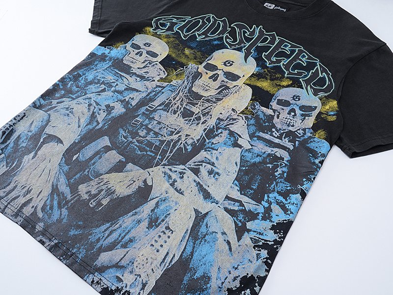 Godspeed Skull & Blue Eye Graphic T-Shirt — detail