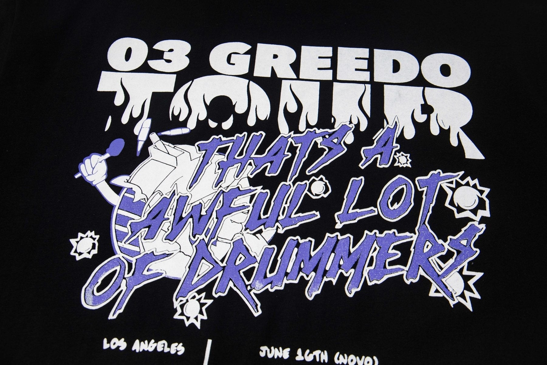 THAT'S A AWFUL LOT OF COUGH SYRUP Portrait Tour Graphic T-Shirt — detail