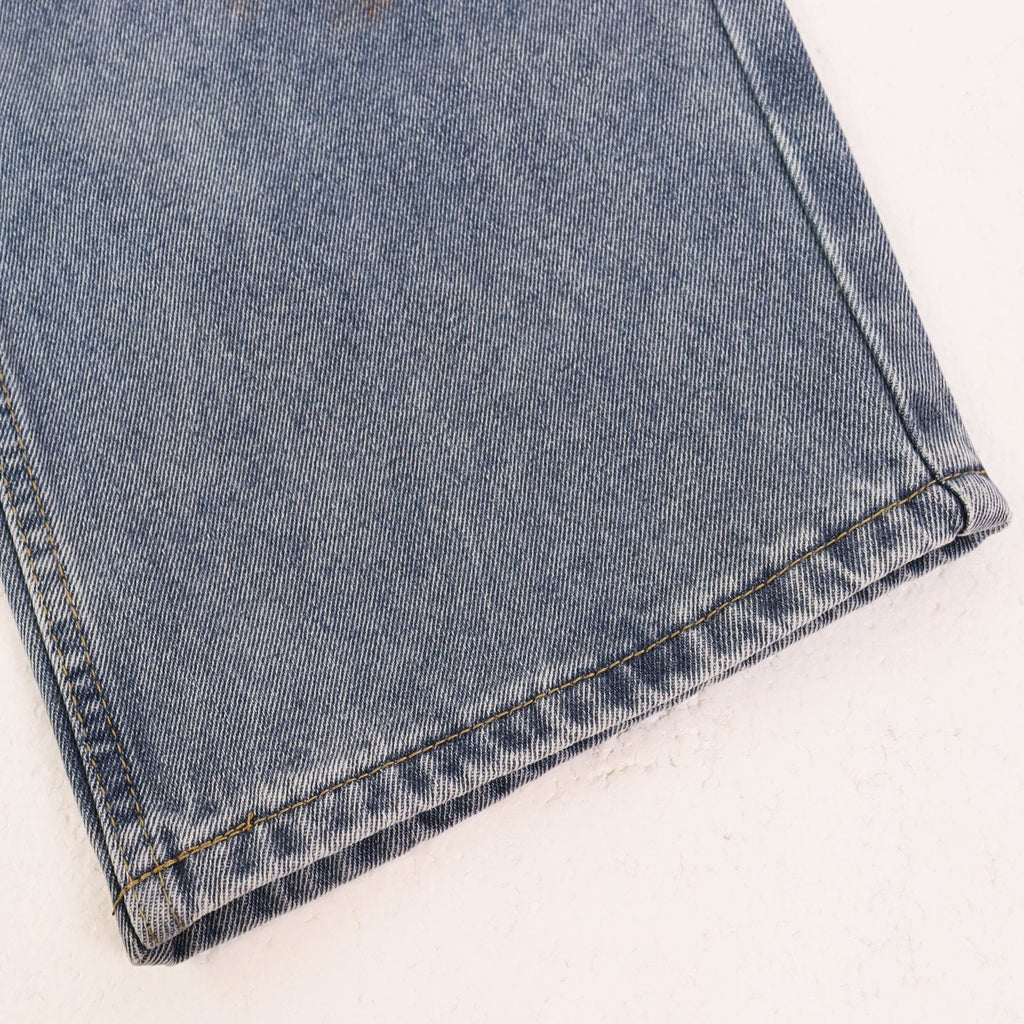 VALLEY Distressed Appliqué Cargo Jeans — detail