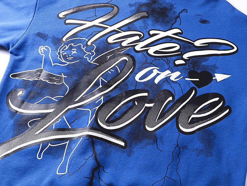 MIXED EMOTION Street Graffiti Graphic Hoodie — detail