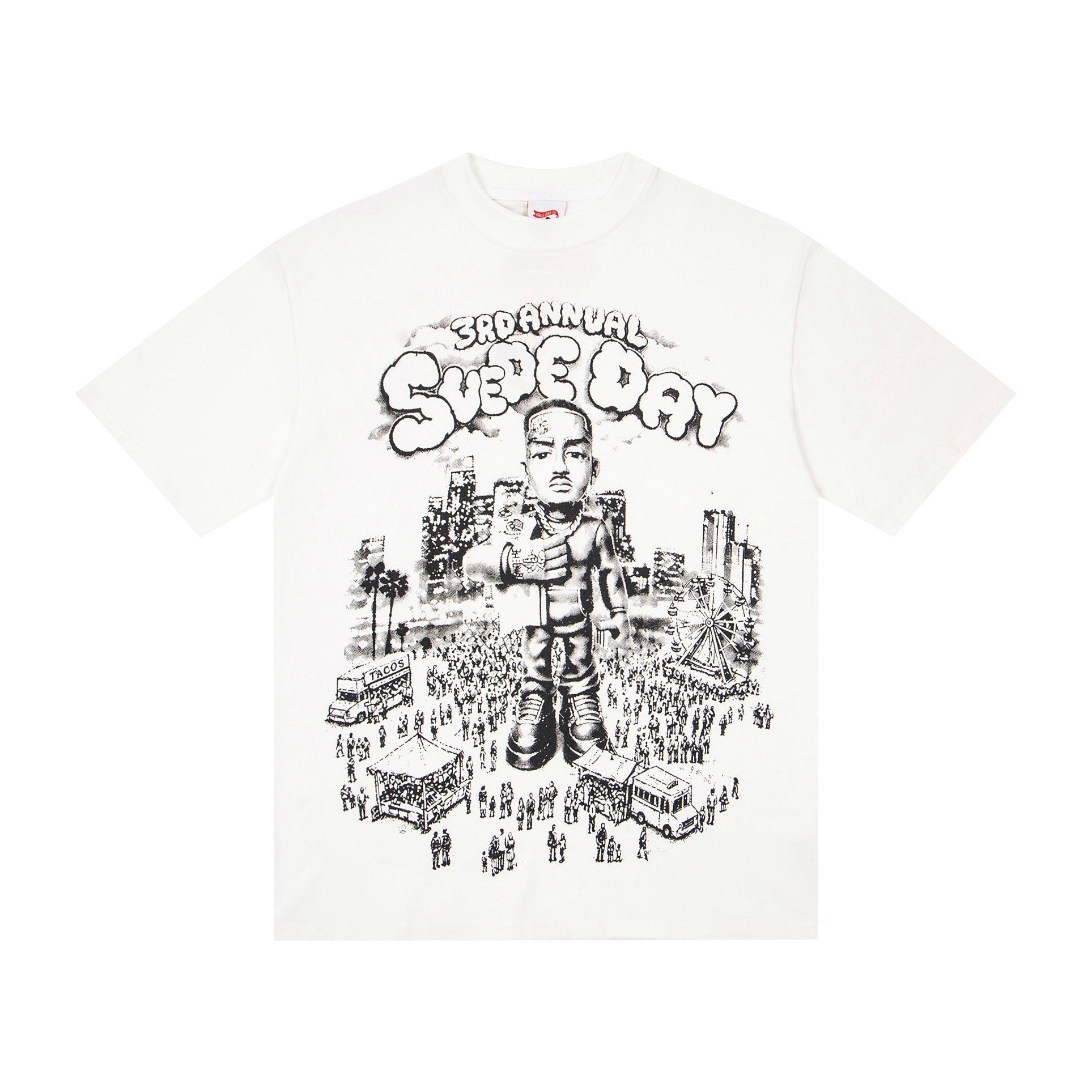 ASAALL White Black Front Graphic T-Shirt — hero