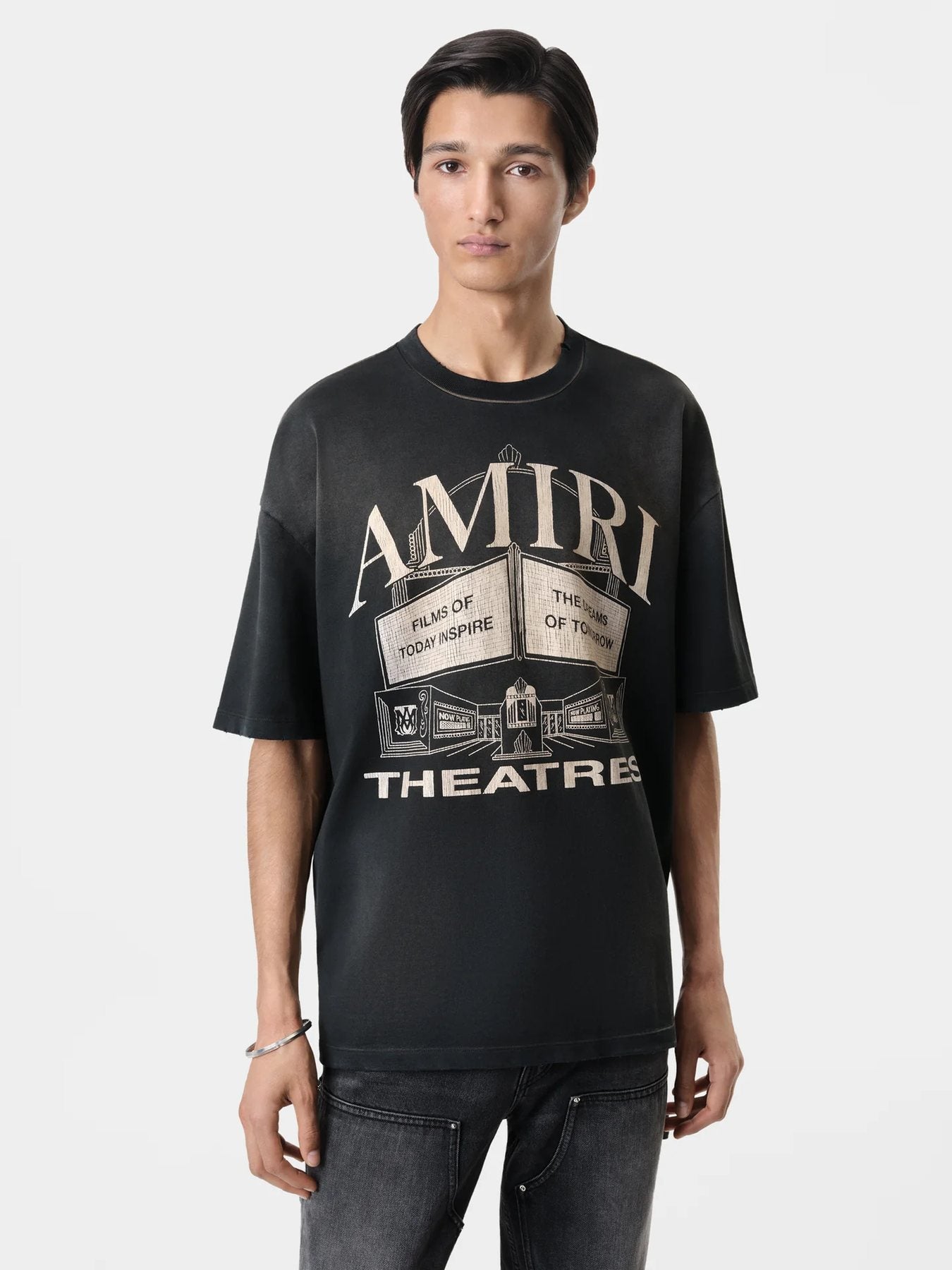 AMIRI Theatres Vintage Graphic Short-Sleeve T-Shirt — model