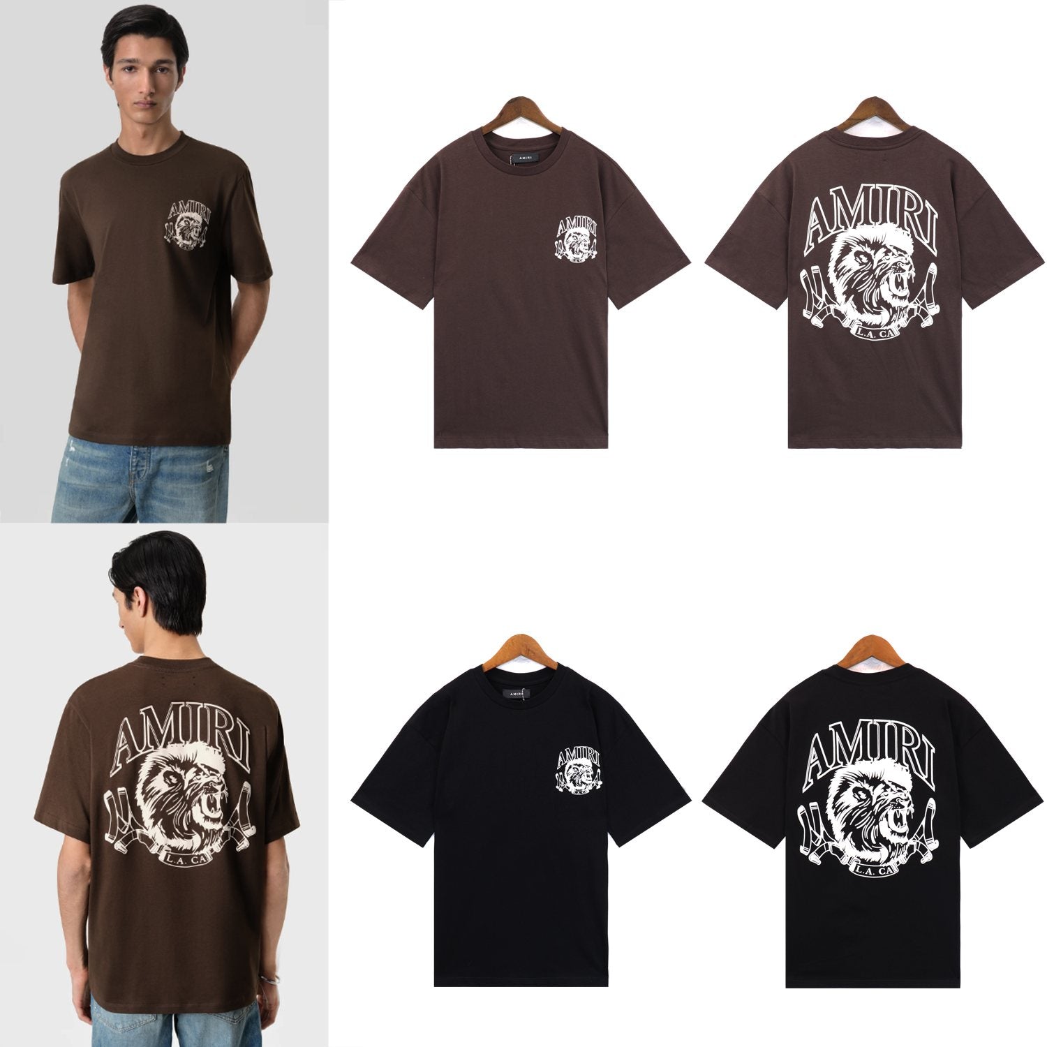 AMIRI Lion Outline Graphic T-Shirt — context