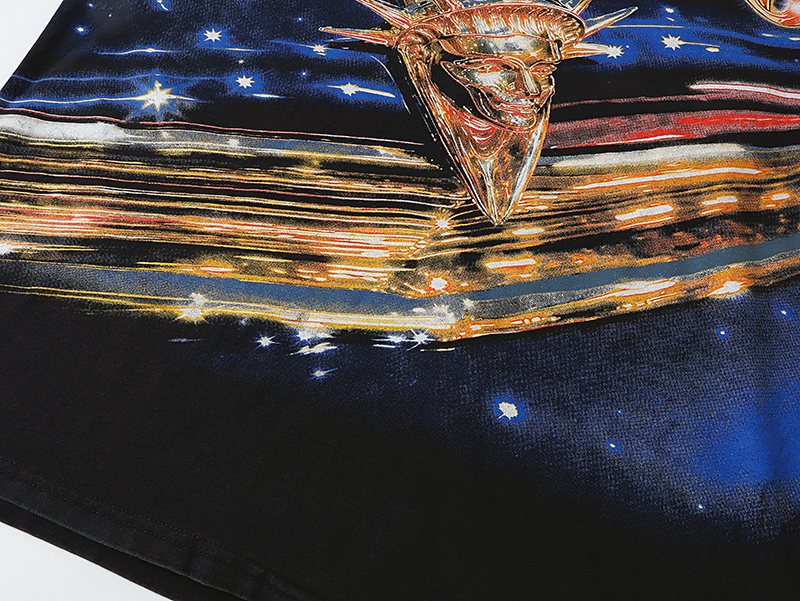 Godspeed Washed Black Front & Back Graphic T-Shirt — detail