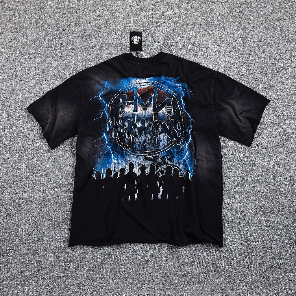 HARMONY Black Front & Back Graphic T-Shirt — back