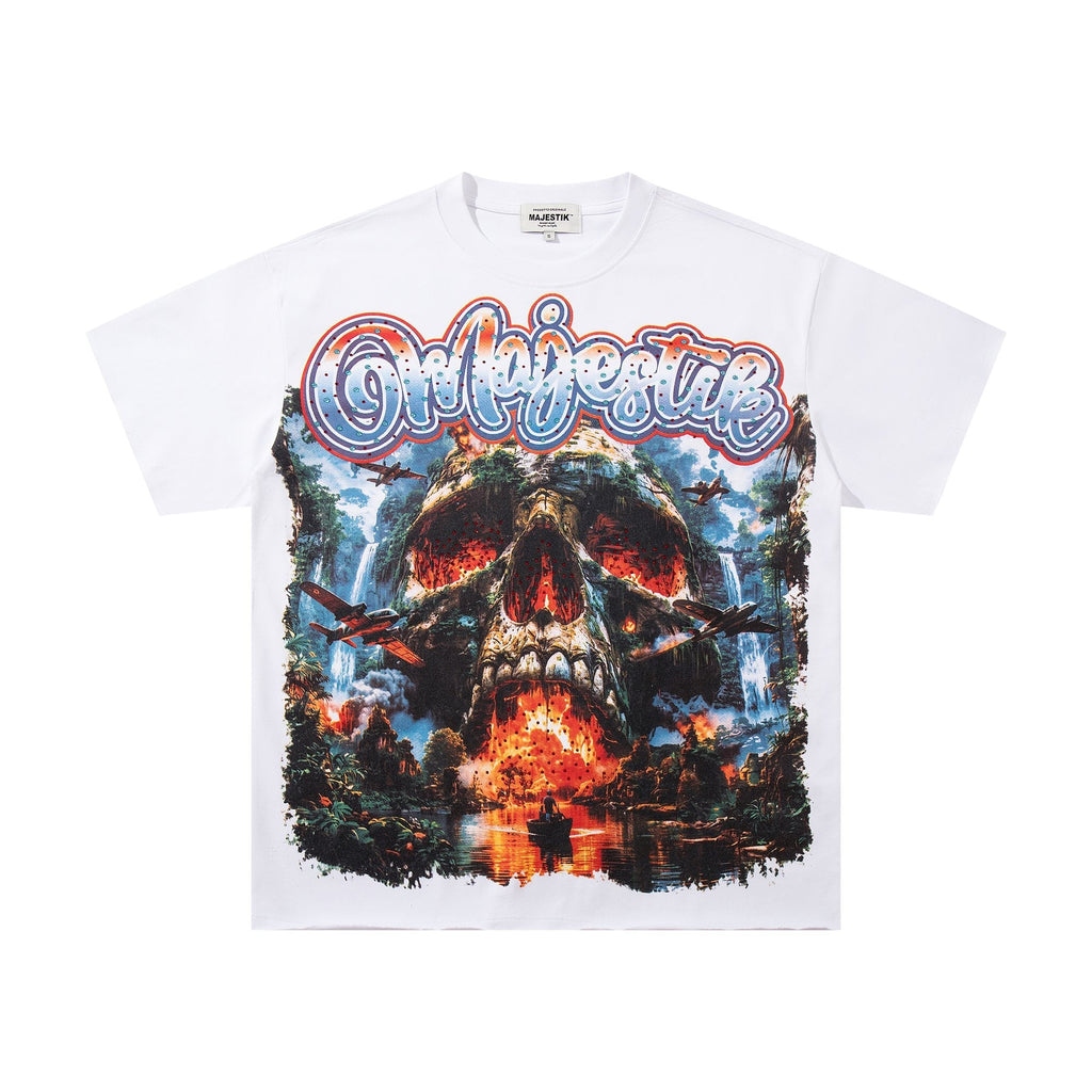 MAJESTIK Skull Graphic Short-Sleeve T-Shirt — hero
