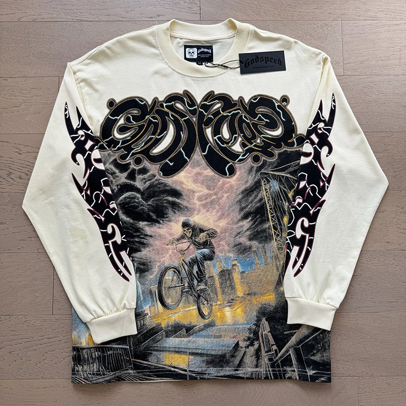 Godspeed Bicycle City Storm Long-Sleeve T-Shirt — front