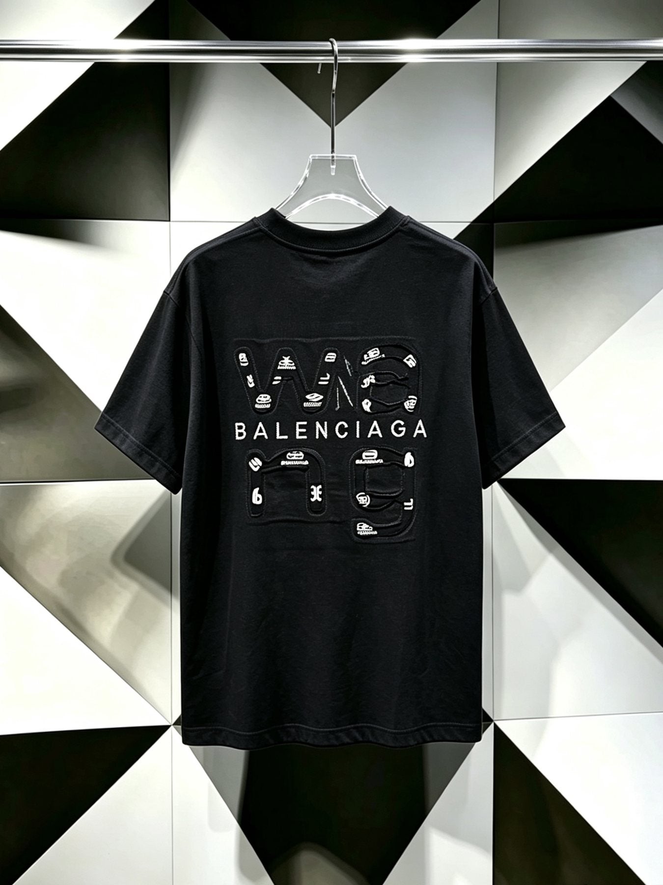 Balenciaga Multi-Logo Back Graphic T-Shirt — back