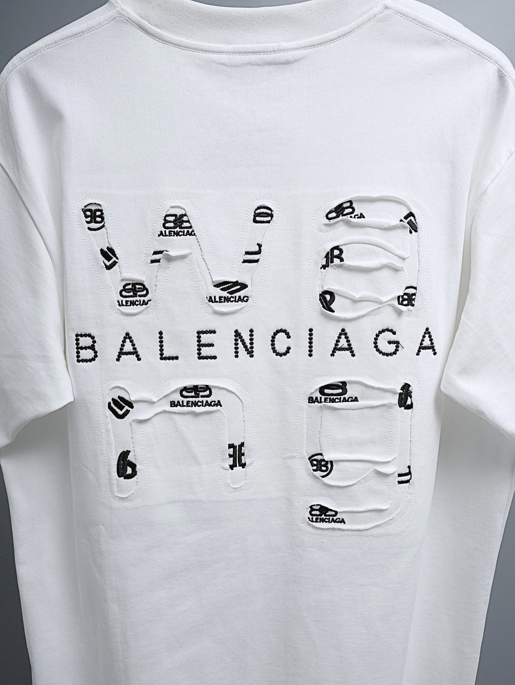 Balenciaga Multi-Logo Back Graphic T-Shirt — detail
