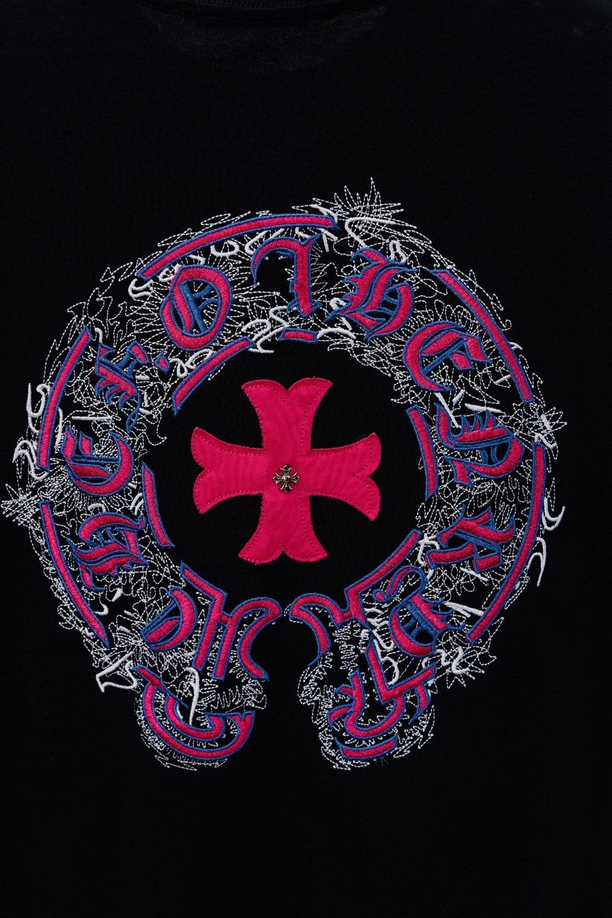 Chrome Hearts Circular Cross Floral Graphic T-Shirt — detail