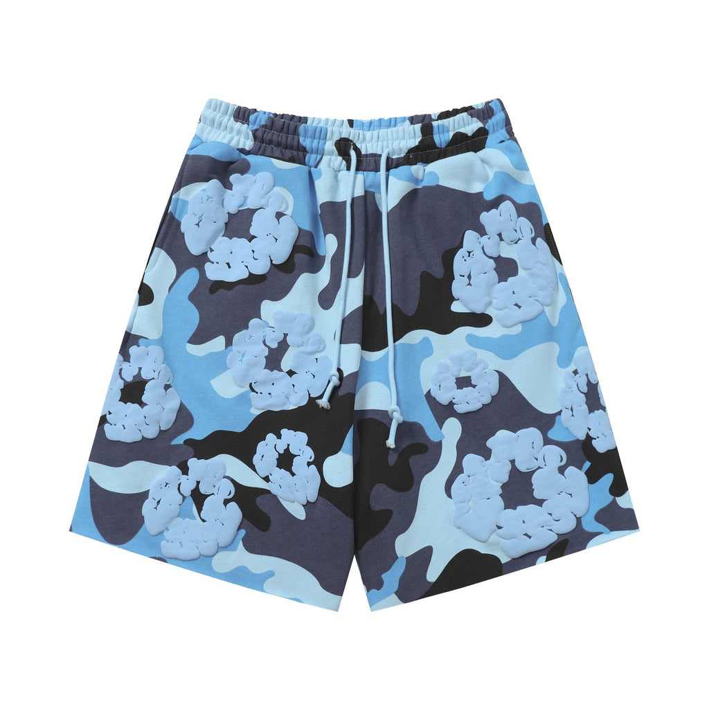 DENIM TEARS Cotton Flower Camo Short-Sleeve Set — front